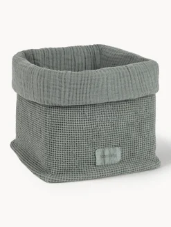 Discount Nobodinoz Panier de rangement en coton bio Wabi Sabi Gris-bleu