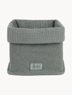 Discount Nobodinoz Panier de rangement en coton bio Wabi Sabi Gris-bleu