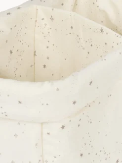 Discount Nobodinoz Panier de rangement en coton bio Stories Blanc crème, beige, motif étoile