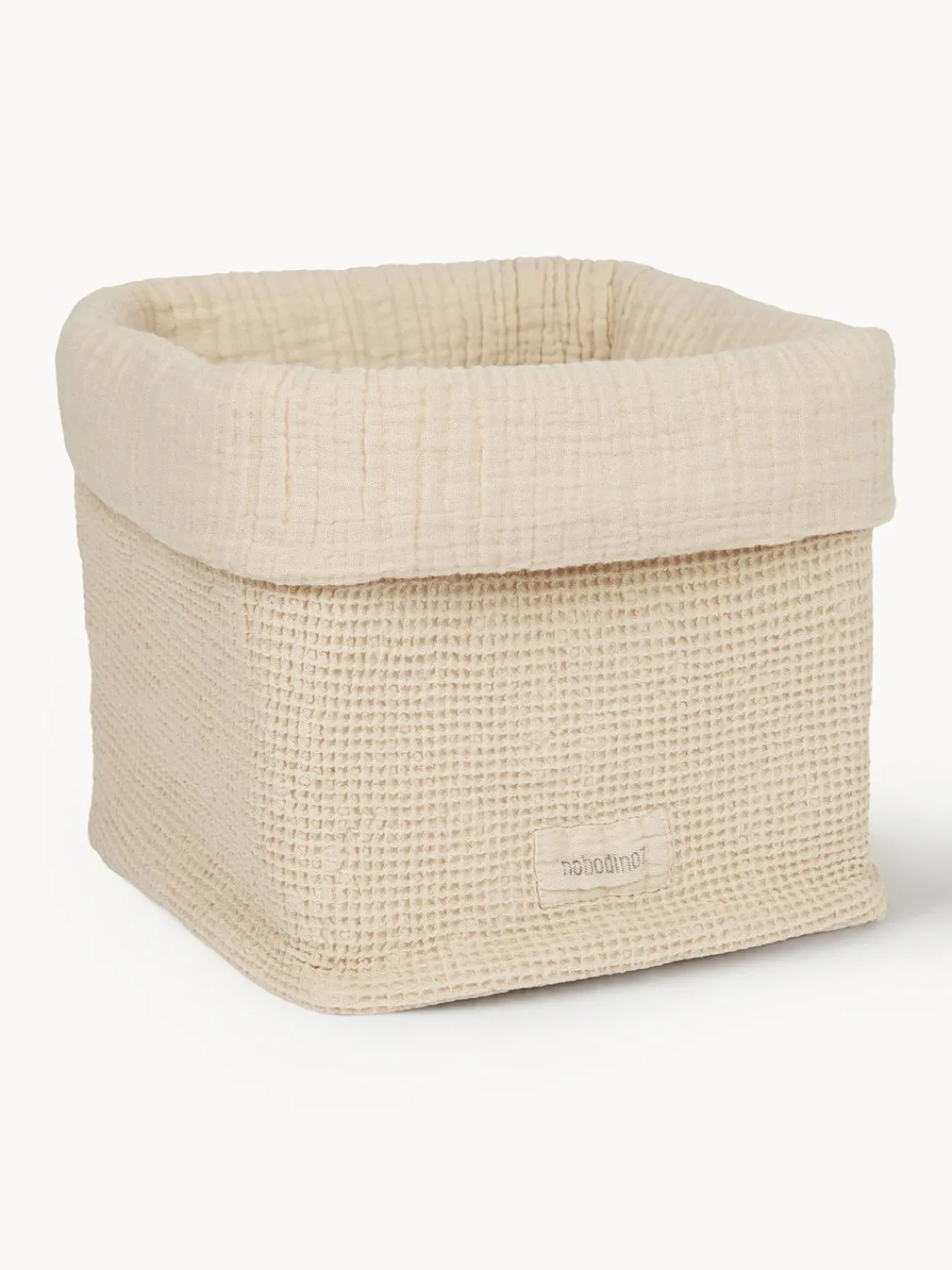 New Nobodinoz Panier de rangement en coton bio Wabi Sabi Beige clair