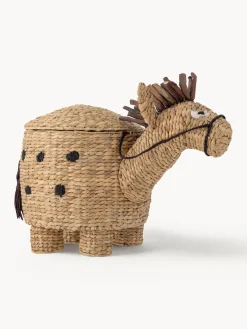 Outlet Bloomingville Mini Panier de rangement en jacinthe d'eau avec couvercle Bobbi