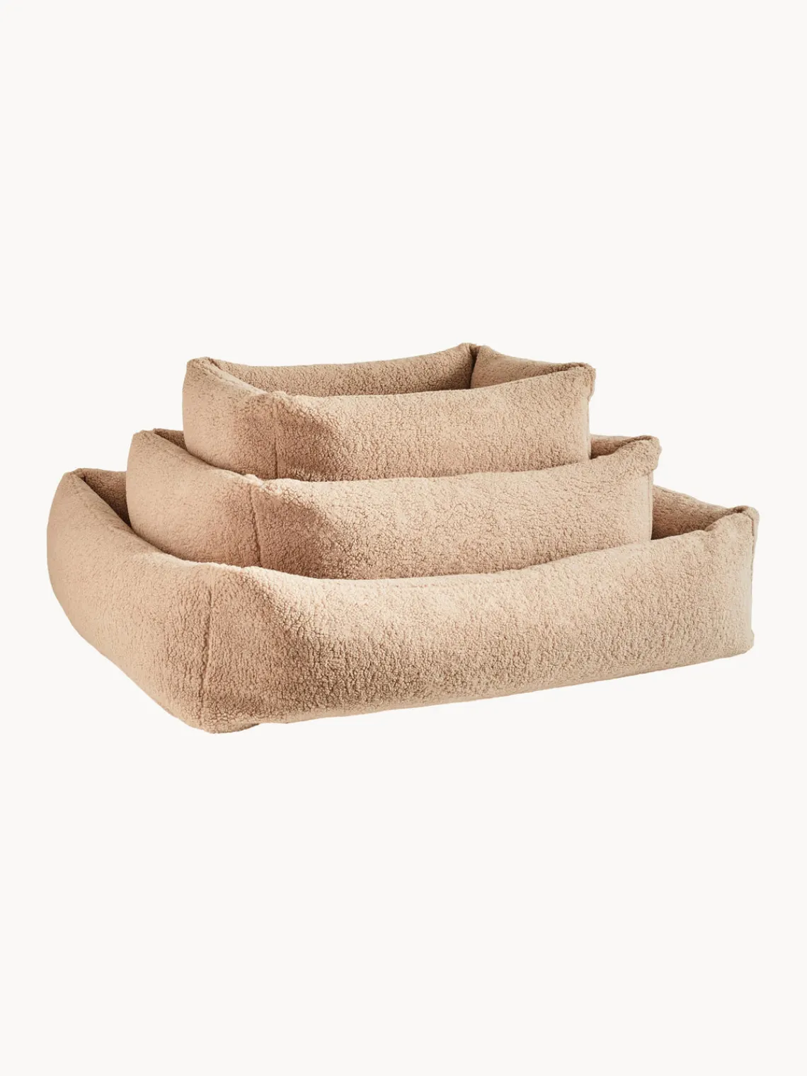 Sale Laboni Panier en bouclette pour chien Teddy, tailles variées Bouclette beige clair
