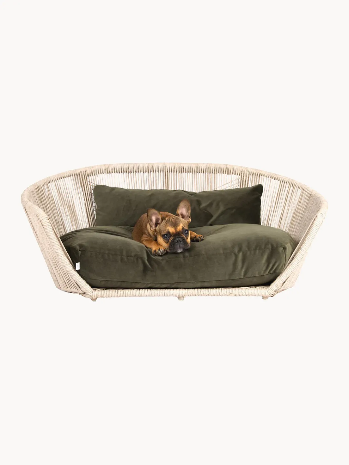 Hot Laboni Panier pour chien intérieur-extérieur Vogue Vert olive, beige