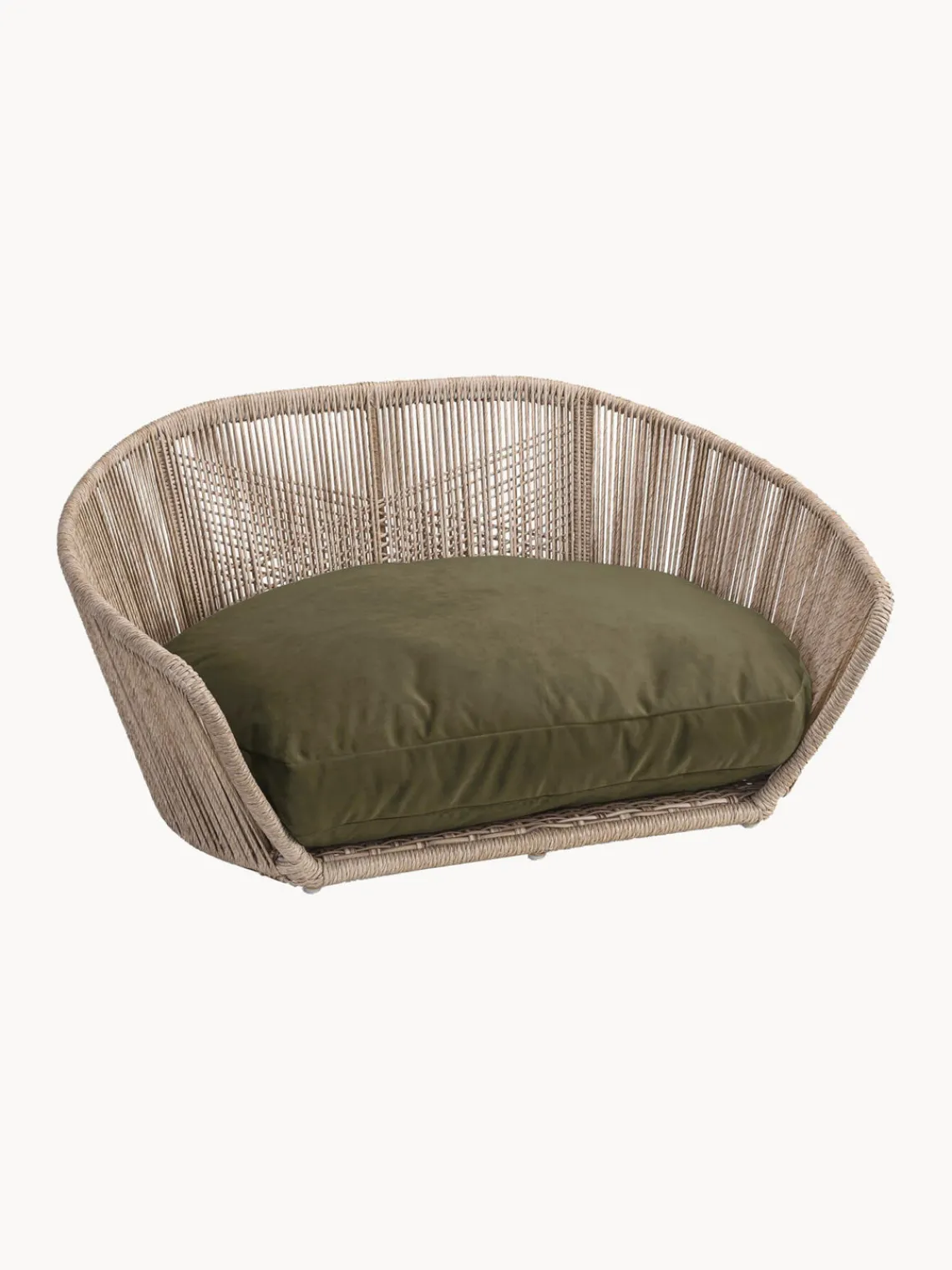 Hot Laboni Panier pour chien intérieur-extérieur Vogue Vert olive, beige