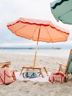 Hot Business & Pleasure Parasol Amalfi, Ø 230 cm Abricot, rouge