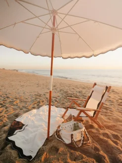 Online Business & Pleasure Parasol Amalfi, Ø 230 cm Blanc, noir