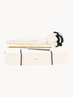 Online Business & Pleasure Parasol Amalfi, Ø 230 cm Blanc, noir