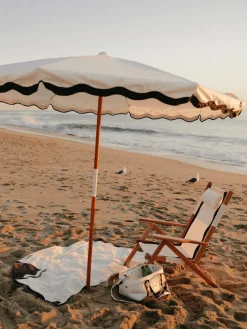 Online Business & Pleasure Parasol Amalfi, Ø 230 cm Blanc, noir