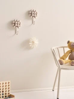 New Jotex Patères en porcelaine Benevento, 2 pièces Beige clair
