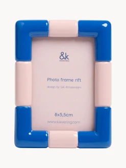 Clearance &k Amsterdam Petit cadre photo Rift Rose pâle, bleu roi