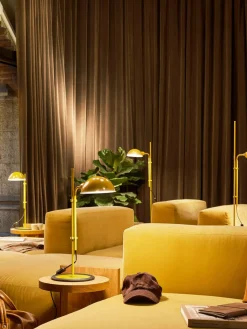Online Marset Petit lampadaire orientable Funiculí Jaune moutarde, haute brillance