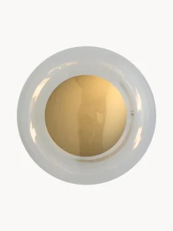 Outlet EBB & FLOW Petit plafonnier/applique murale soufflé bouche Horizon Transparent, doré