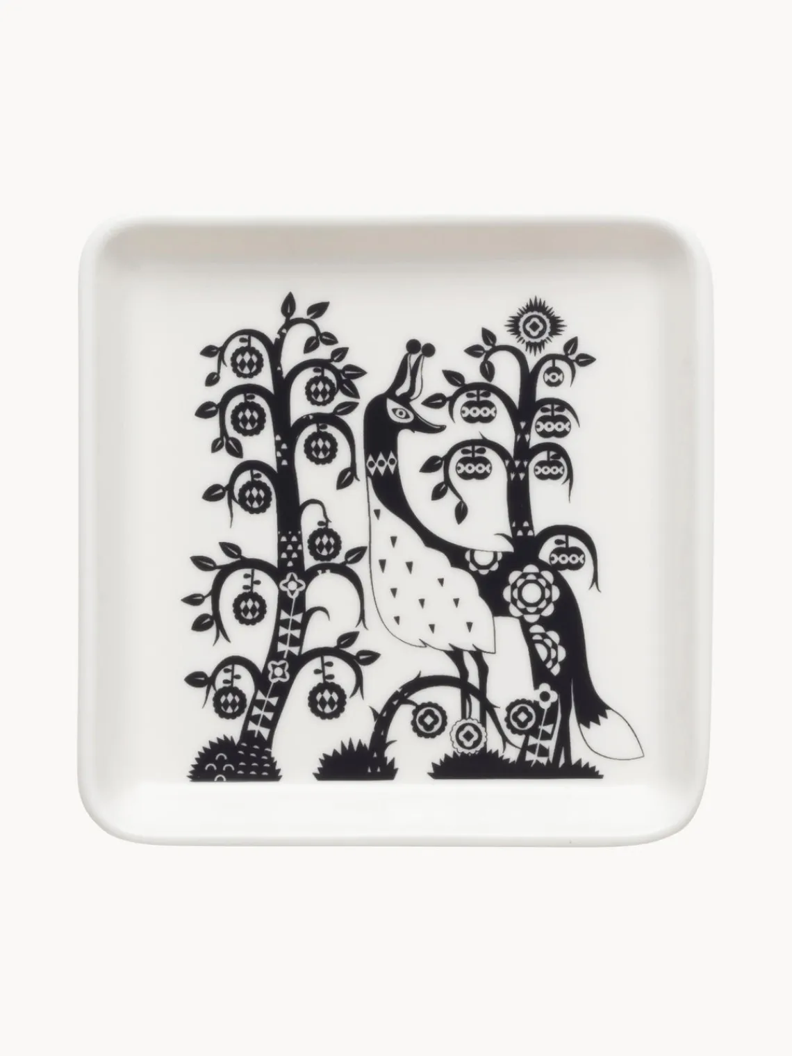 Outlet iittala Petit plat de service en porcelaine Taika Noir, blanc