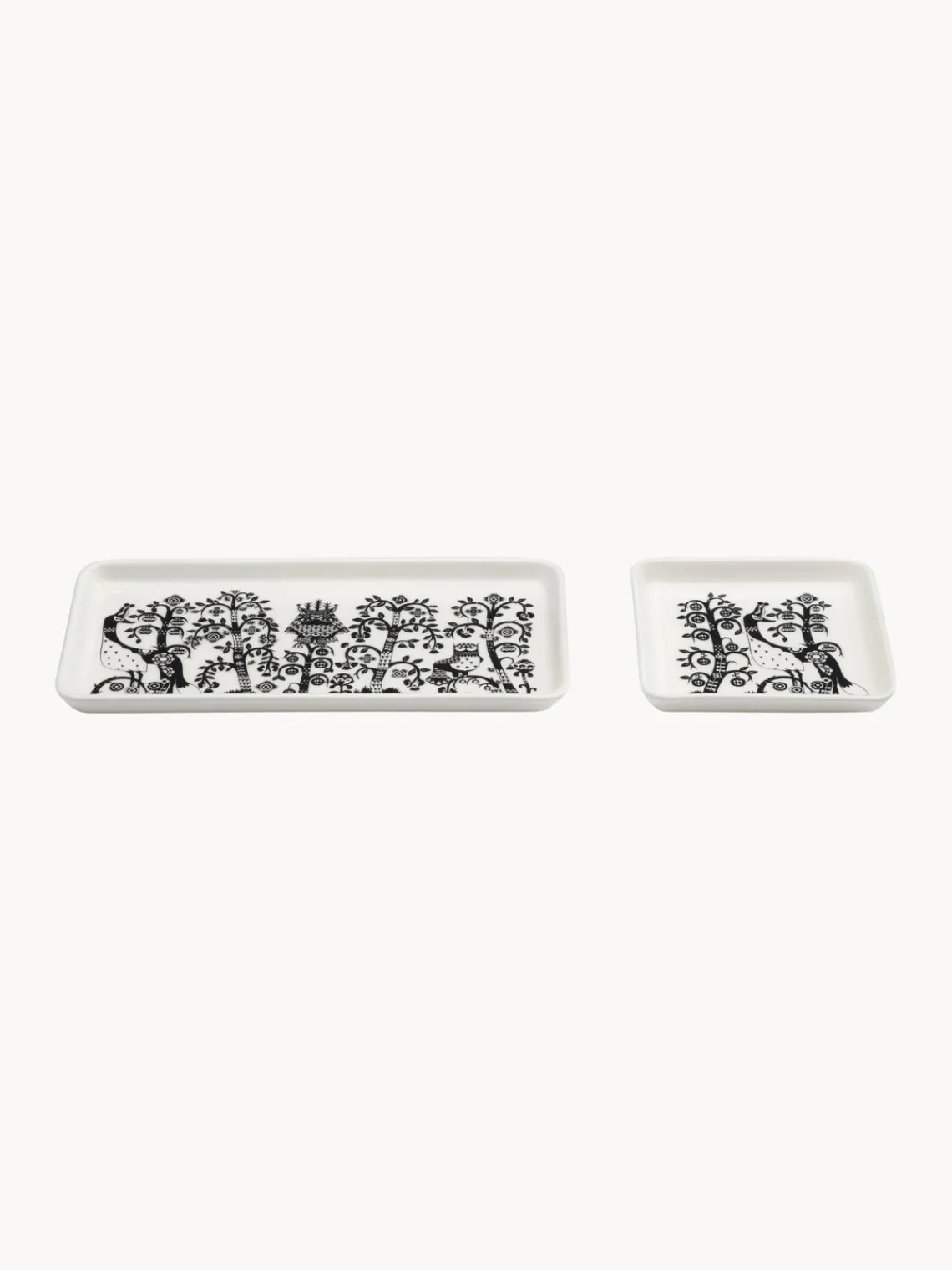 Outlet iittala Petit plat de service en porcelaine Taika Noir, blanc