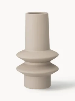 Hot Bloomingville Petit vase design en grès Isold, haut. 22 cm Beige clair
