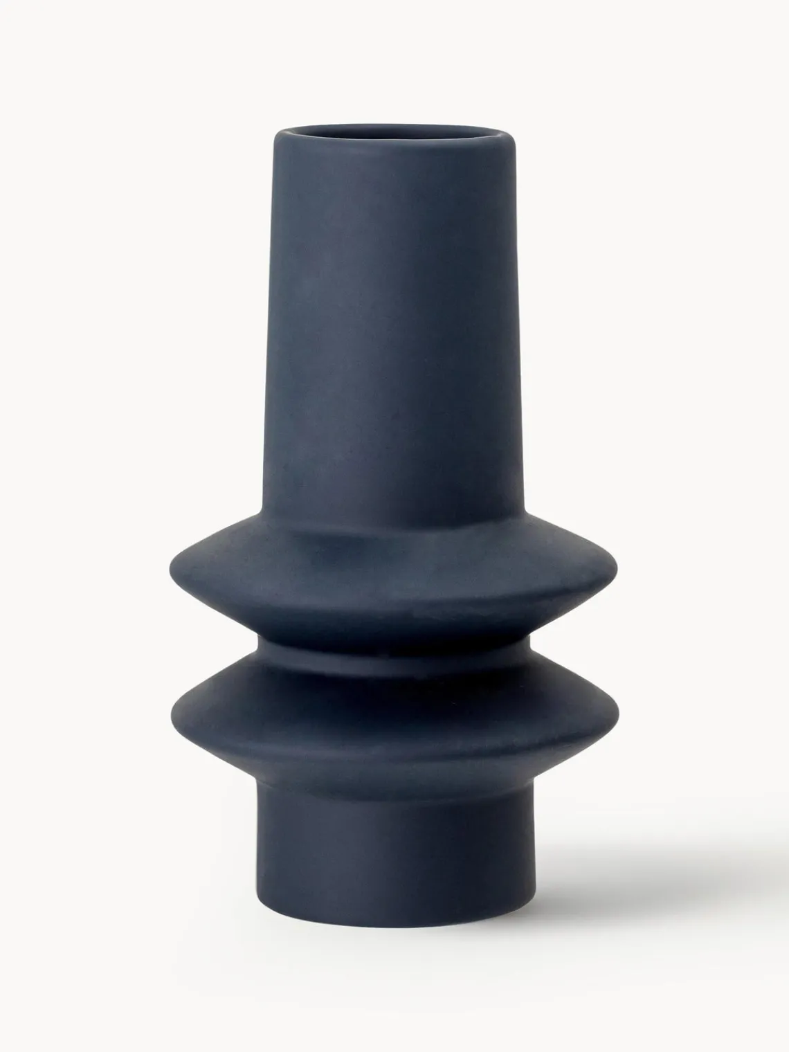 Sale Bloomingville Petit vase design en grès Isold, haut. 22 cm Bleu foncé
