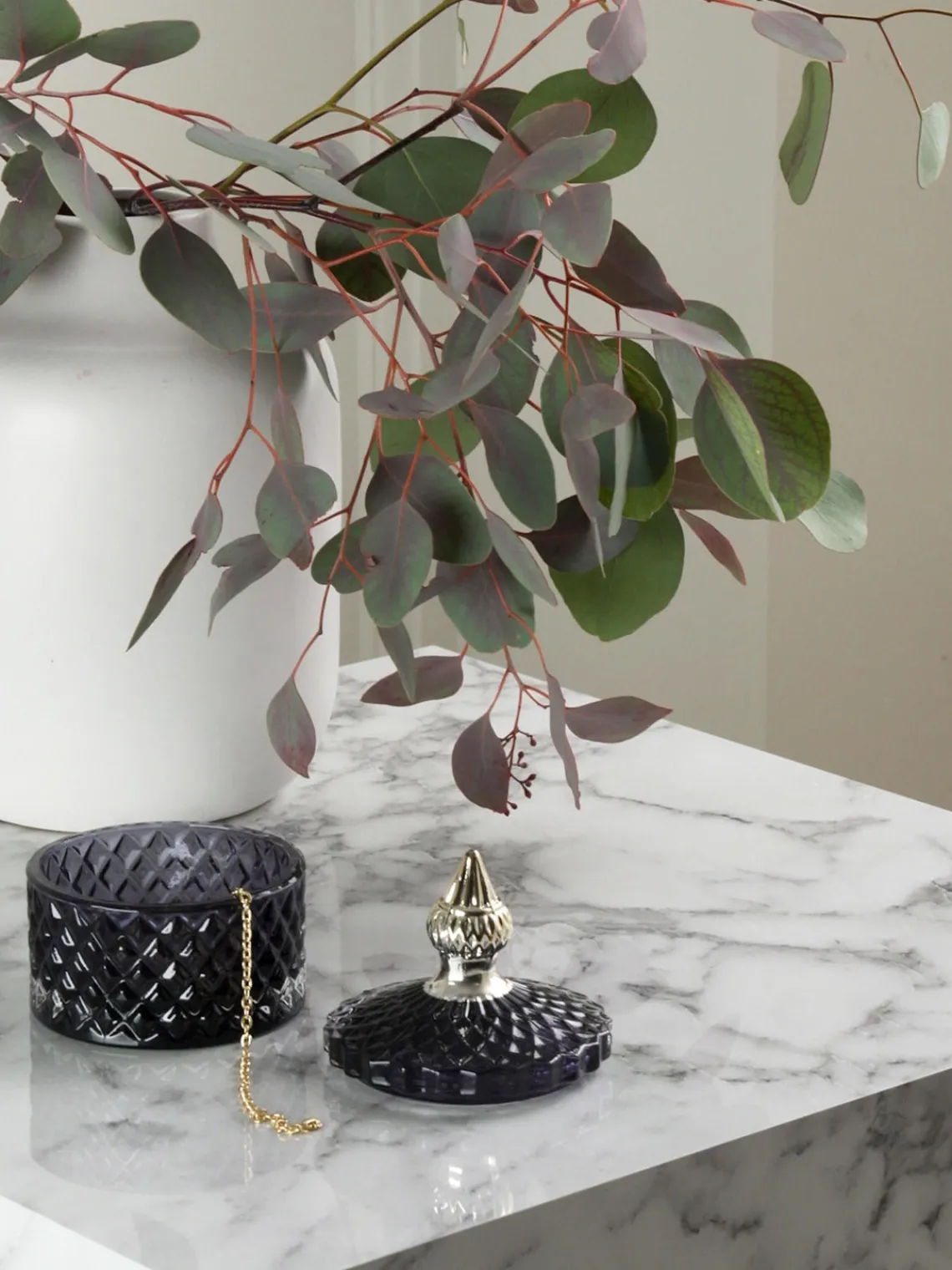 Clearance Lene Bjerre Petite boîte de rangement Myan Noir, doré