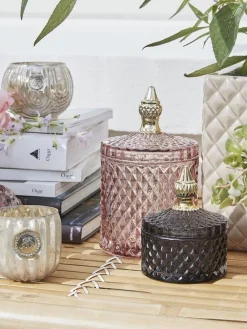 Clearance Lene Bjerre Petite boîte de rangement Myan Anthracite, doré