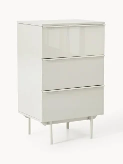 Discount Westwing Collection Petite commode en bois Elona Beige clair, haute brillance