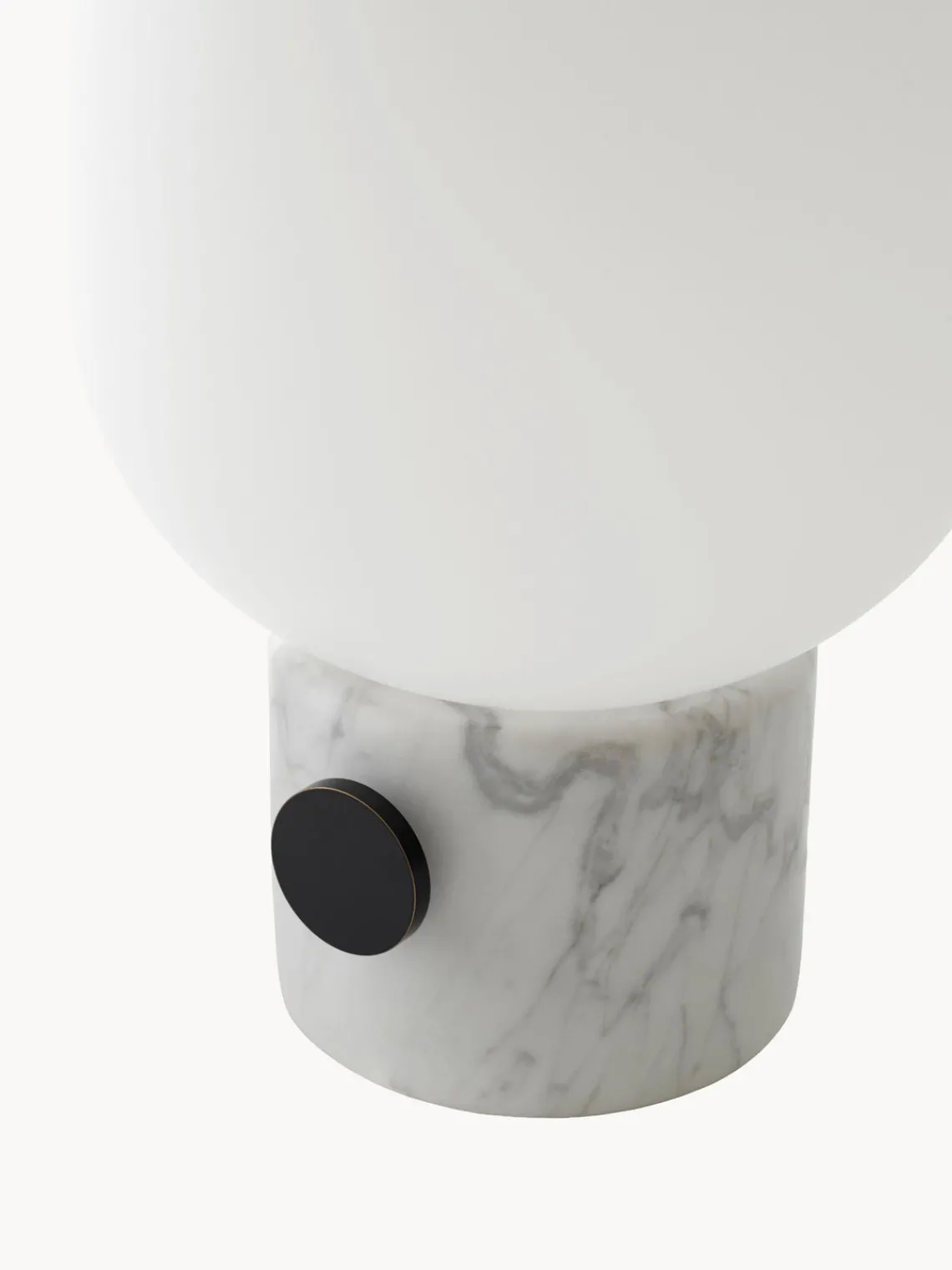 Fashion Audo Copenhagen Petite lampe à poser à intensité variable JWDA, haut. 32 cm Blanc, gris clair marbré