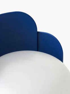Sale FontanaArte Petite lampe à poser artisanale Blom Blanc, bleu foncé