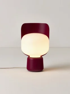 Best FontanaArte Petite lampe à poser artisanale Blom Blanc, prune