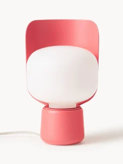Fashion FontanaArte Petite lampe à poser artisanale Blom Blanc, rouge corail