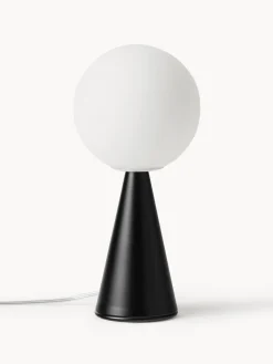 Discount FontanaArte Petite lampe à poser artisanale Bilia Blanc, noir