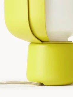 Fashion FontanaArte Petite lampe à poser artisanale Blom Blanc, vert clair