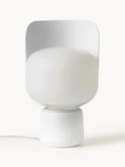Discount FontanaArte Petite lampe à poser artisanale Blom Blanc