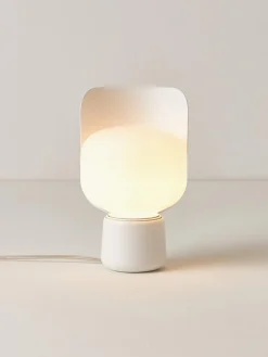 Discount FontanaArte Petite lampe à poser artisanale Blom Blanc