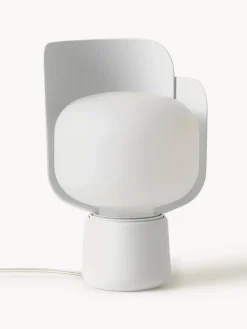 Discount FontanaArte Petite lampe à poser artisanale Blom Blanc