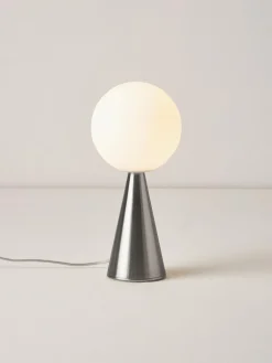 Hot FontanaArte Petite lampe à poser artisanale Bilia Blanc, argenté