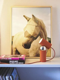Hot Flos Petite lampe à poser Bilboquet Rouge rouille, argenté