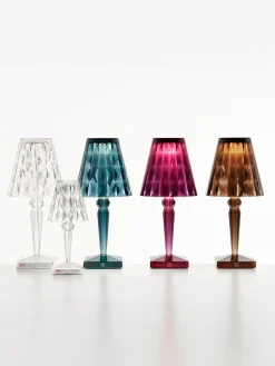 Discount Kartell Petite lampe à poser LED Battery, haut. 26 cm Transparent