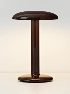 Fashion Flos Petite lampe à poser LED Gustave, intensité lumineuse variable Brun, haute brillance