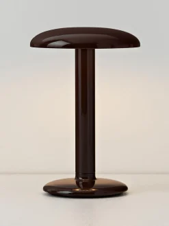 Fashion Flos Petite lampe à poser LED Gustave, intensité lumineuse variable Brun, haute brillance
