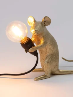 Best SELETTI Petite lampe à poser LED Mouse Doré