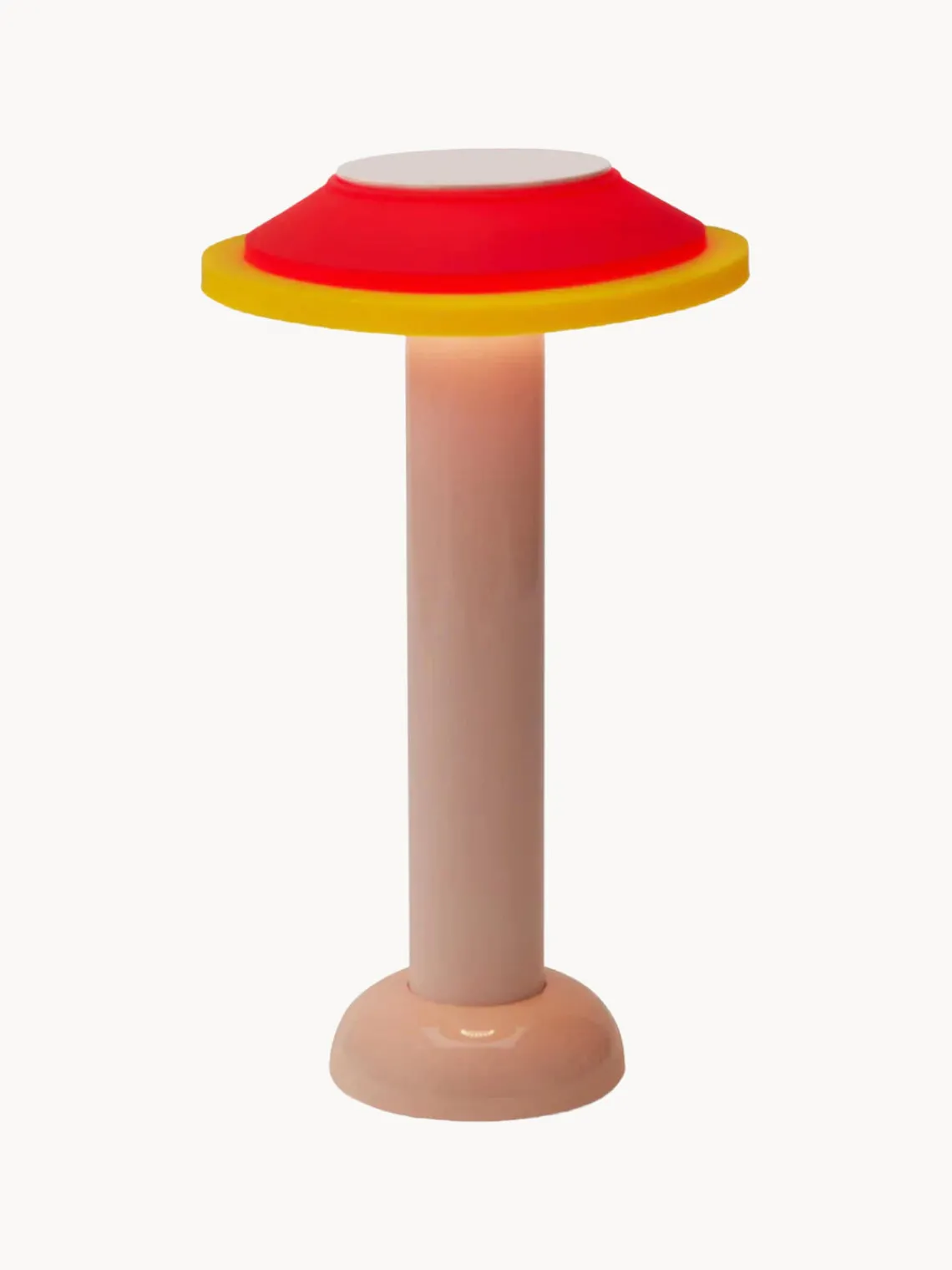 Clearance Sowden Petite lampe à poser LED mobile PL2, intensité lumineuse variable Pêche, rouge corail, jaune, blanc