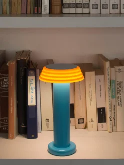 Outlet Sowden Petite lampe à poser LED mobile PL1, intensité lumineuse variable Orange, turquoise