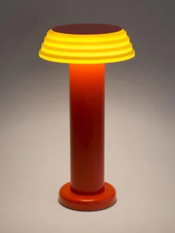 Fashion Sowden Petite lampe à poser LED mobile PL1, intensité lumineuse variable Jaune pâle, rouge