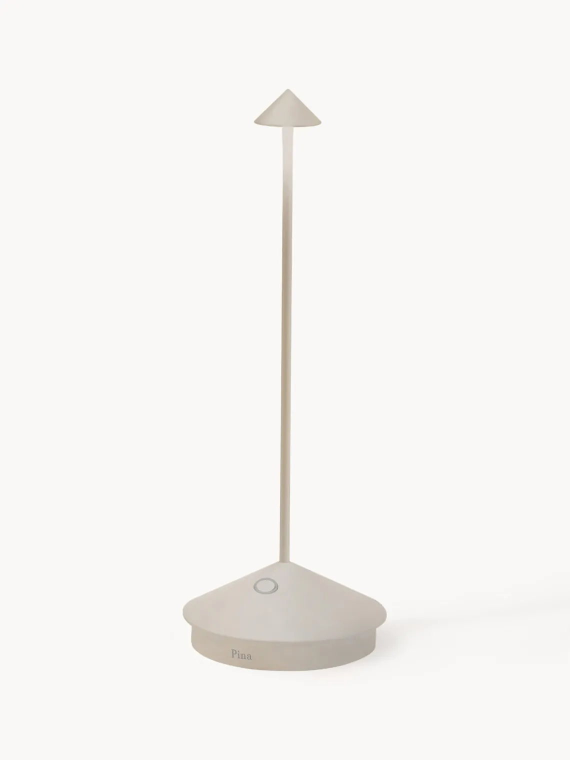 Sale zafferano Petite lampe à poser LED mobile Pina, intensité lumineuse variable Beige