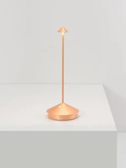 Best zafferano Petite lampe à poser LED mobile Pina, intensité lumineuse variable Tons cuivre