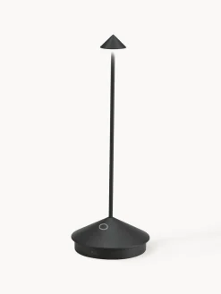 Fashion zafferano Petite lampe à poser LED mobile Pina, intensité lumineuse variable Noir