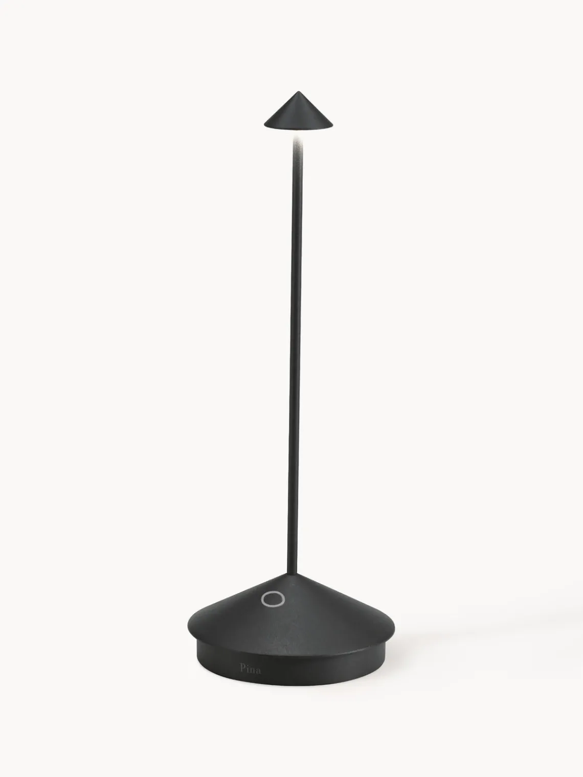 Fashion zafferano Petite lampe à poser LED mobile Pina, intensité lumineuse variable Noir