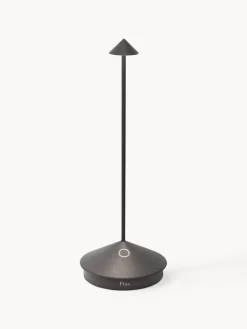 Sale zafferano Petite lampe à poser LED mobile Pina, intensité lumineuse variable Anthracite