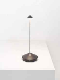 Sale zafferano Petite lampe à poser LED mobile Pina, intensité lumineuse variable Anthracite