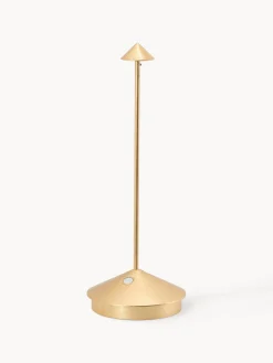 Sale zafferano Petite lampe à poser LED mobile Pina, intensité lumineuse variable Doré