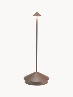 Online zafferano Petite lampe à poser LED mobile Pina, intensité lumineuse variable Brun