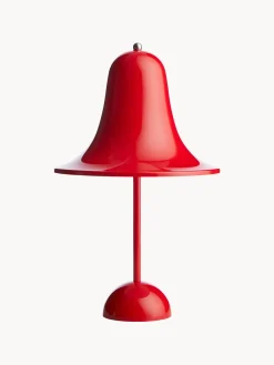 Fashion Verpan Petite lampe à poser mobile LED Pantop, design Verner Panton Rouge, haute brillance